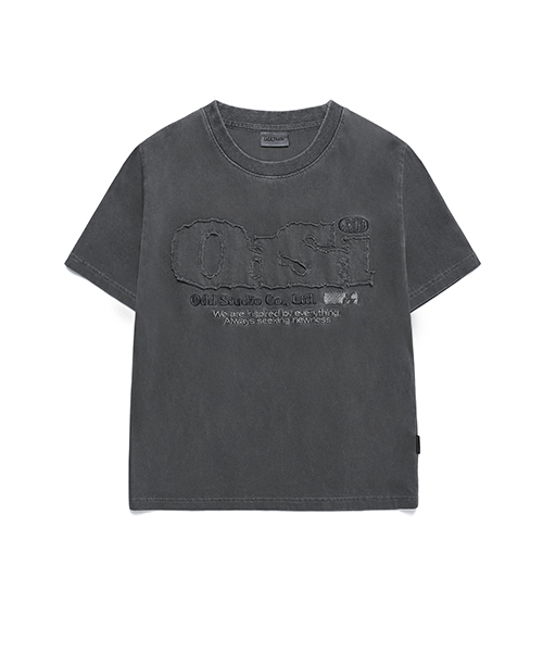ODD STUDIO(オッドスタジオ)の「ODSD ピグメントダメージTシャツ - ライトチャコール(Tシャツ/カットソー・レディース・ライトグレー・L/M/ONE SIZE)」の2枚目の写真