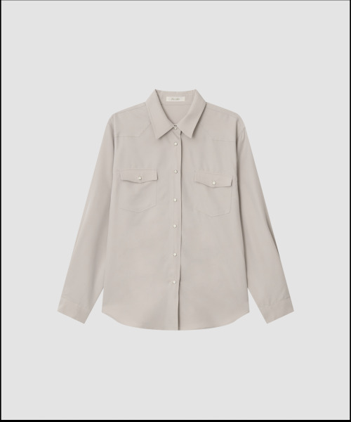 THE LILLE（ザ リル）の「Lea Western Shirts_Light Gray（シャツ/ブラウス・レディース・その他・FREE）」の2枚目の写真