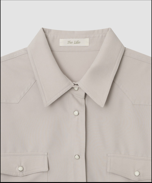 THE LILLE（ザ リル）の「Lea Western Shirts_Light Gray（シャツ/ブラウス・レディース・その他・FREE）」の4枚目の写真