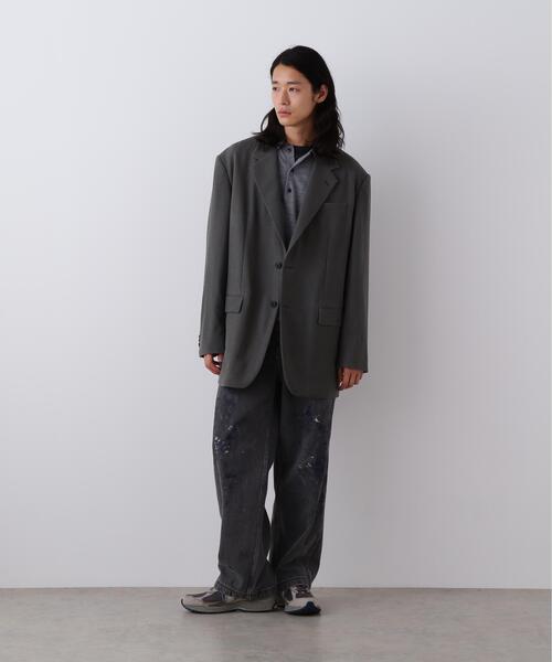 YLEVE(イレーヴ)の「YLEVE / WOOL SILK CASHMERE KNIT POLO(ポロシャツ・メンズ・グレー/ネイビー/レッド・5/4)」の12枚目の写真