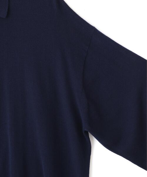 YLEVE(イレーヴ)の「YLEVE / WOOL SILK CASHMERE KNIT POLO(ポロシャツ・メンズ・グレー/ネイビー/レッド・5/4)」の8枚目の写真