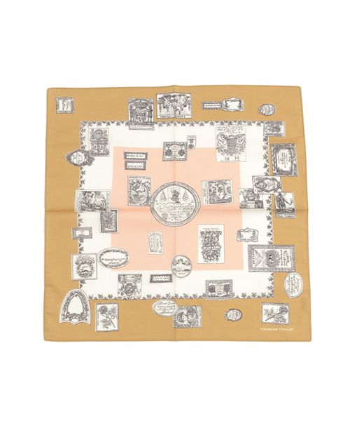 Topkapi トプカピ の アンティークスカーフ柄 インクジェットプリントハンカチ ハンカチ ハンドタオル Wear