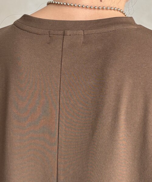 DouDou(ドゥドゥ)の「【WEB限定】フロッキーロゴプリントワンピース(ワンピース・レディース・チャコールグレー/ブラウン/ブラック・FREE)」の13枚目の写真