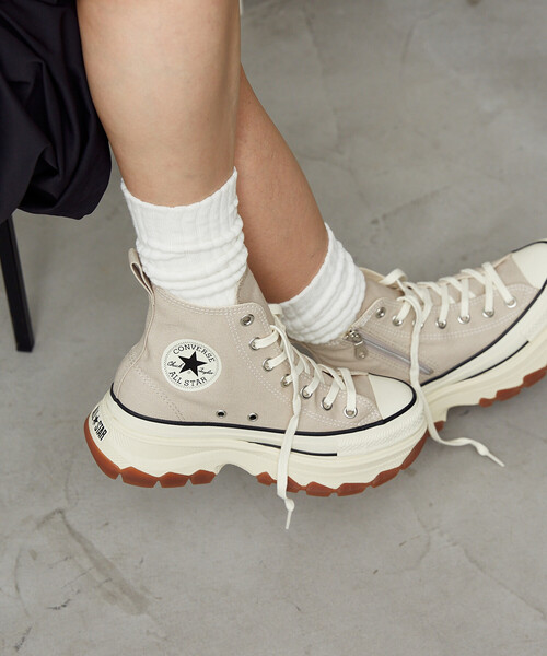 CONVERSE(コンバース)の「CONVERSE/コンバース ALL STAR TREKWAVE HI(スニーカー・レディース・ベージュ/グリーン・24.0cm/25.0cm/23.0cm)」の3枚目の写真