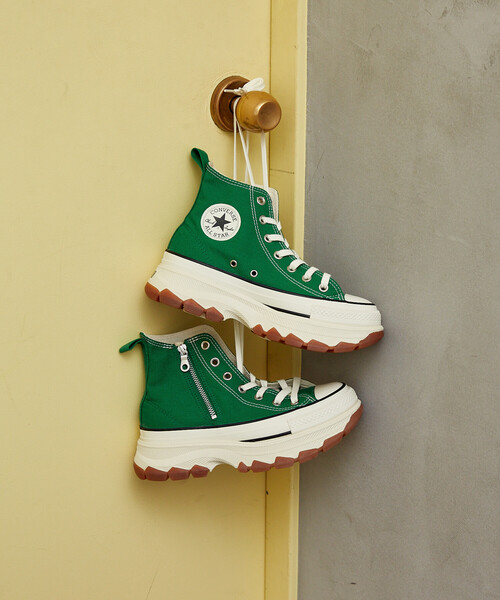 CONVERSE(コンバース)の「CONVERSE/コンバース ALL STAR TREKWAVE HI(スニーカー・レディース・ベージュ/グリーン・24.0cm/25.0cm/23.0cm)」の5枚目の写真