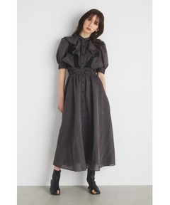 セール】ストライプフラワースキッパーシャツワンピース◇（シャツ