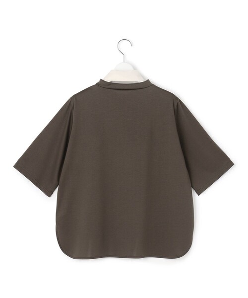 23区 L(ニジュウサンクオオキイサイズ)の「スカーフコンビ ボウタイセット カットソー(Tシャツ/カットソー・レディース・ホワイト系/ダークブラウン系/ブラック系・44/46)」の17枚目の写真