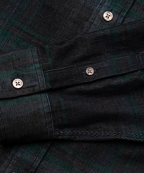 EDINBURGH CLUB（エディンバラクラブ）の「SEMI-OVER FIT CHECK CORDUROY SHIRT [GREEN]（シャツ/ブラウス・メンズ・グリーン・SMALL/MEDIUM/LARGE/X-LARGE）」の7枚目の写真