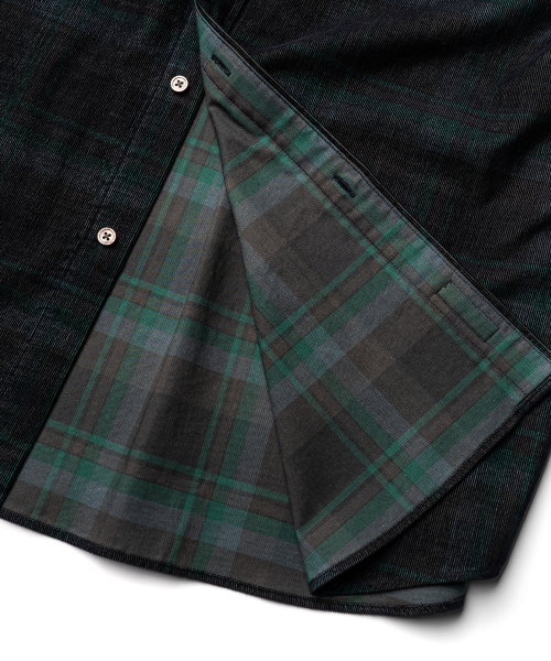 EDINBURGH CLUB（エディンバラクラブ）の「SEMI-OVER FIT CHECK CORDUROY SHIRT [GREEN]（シャツ/ブラウス・メンズ・グリーン・SMALL/MEDIUM/LARGE/X-LARGE）」の8枚目の写真