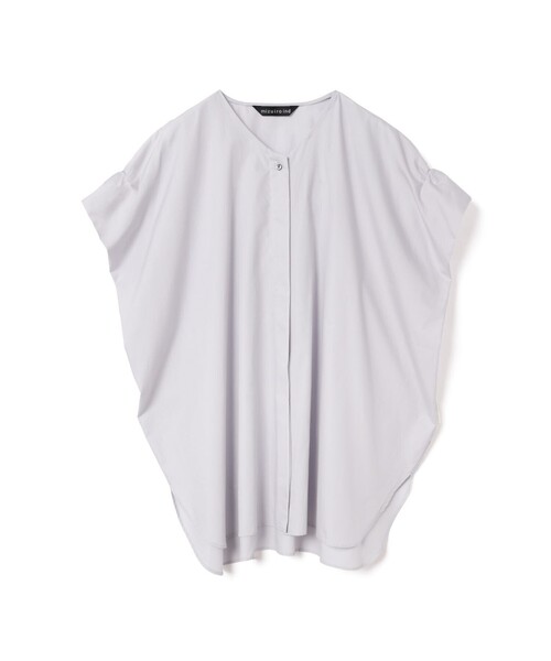 mizuiroind（ミズイロインド）の「mizuiro ind Vネックワイドチュニックシャツ（シャツ/ブラウス・レディース・ライトグレー/ブラック/オフホワイト/ブラウン・FREE）」の3枚目の写真