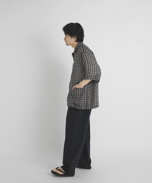 EKAL(エカル)の「『速乾』パナマライクチェックショートスリーブシャツ(シャツ/ブラウス・メンズ・グレー系その他/ベージュ系その他・MEDIUM/LARGE)」の17枚目の写真