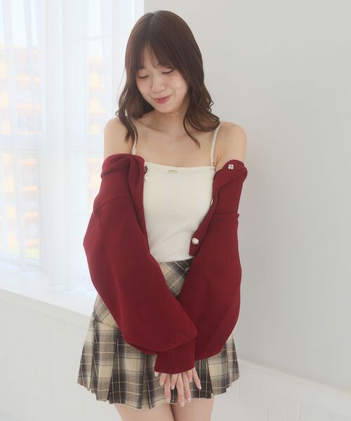 MAJESTIC LEGON(マジェスティックレゴン)の「2wayカップ付きキャミソール(キャミソール・レディース・ブラック/アイボリー・MEDIUM)」の4枚目の写真