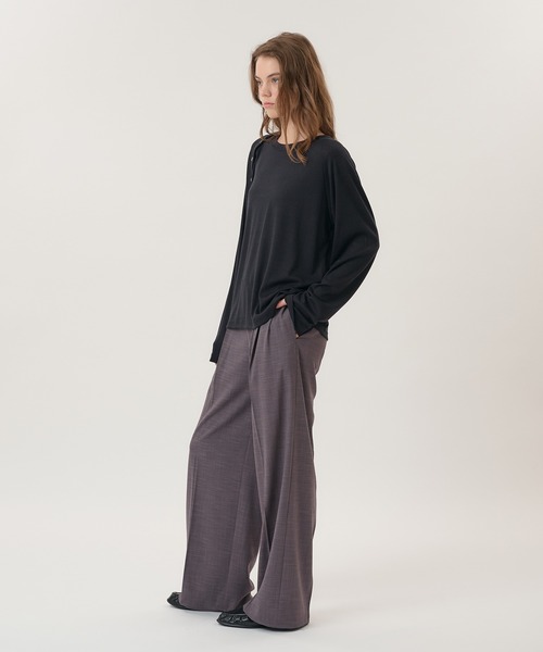 Perushu(ペルーシュ)の「2TUCK CLOTH STRAIGHT SLACKS/2タッククロスストレートスラックス(スラックス・メンズ・ブラック/グレー/ブラウン・LARGE/SMALL/MEDIUM)」の12枚目の写真