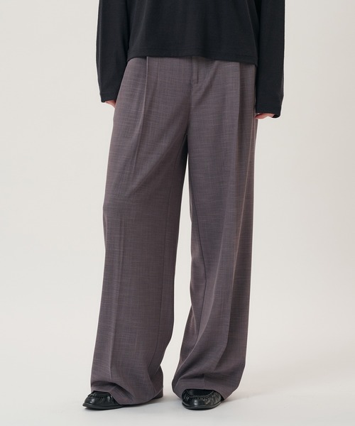 Perushu(ペルーシュ)の「2TUCK CLOTH STRAIGHT SLACKS/2タッククロスストレートスラックス(スラックス・メンズ・ブラック/グレー/ブラウン・LARGE/SMALL/MEDIUM)」の18枚目の写真
