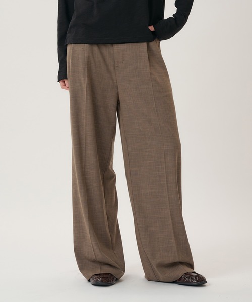 Perushu(ペルーシュ)の「2TUCK CLOTH STRAIGHT SLACKS/2タッククロスストレートスラックス(スラックス・メンズ・ブラック/グレー/ブラウン・LARGE/SMALL/MEDIUM)」の15枚目の写真