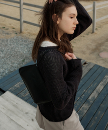 Slim Shoulder Bag_Chocolate Brown