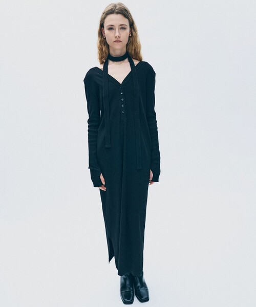 uncrave(アンクレイヴ)の「ヴィンテージリブ 2WAYロングワンピース(ワンピース・レディース・ブラック系・0/1)」の16枚目の写真