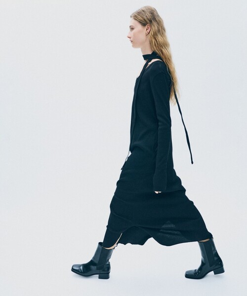 uncrave(アンクレイヴ)の「ヴィンテージリブ 2WAYロングワンピース(ワンピース・レディース・ブラック系・0/1)」の17枚目の写真