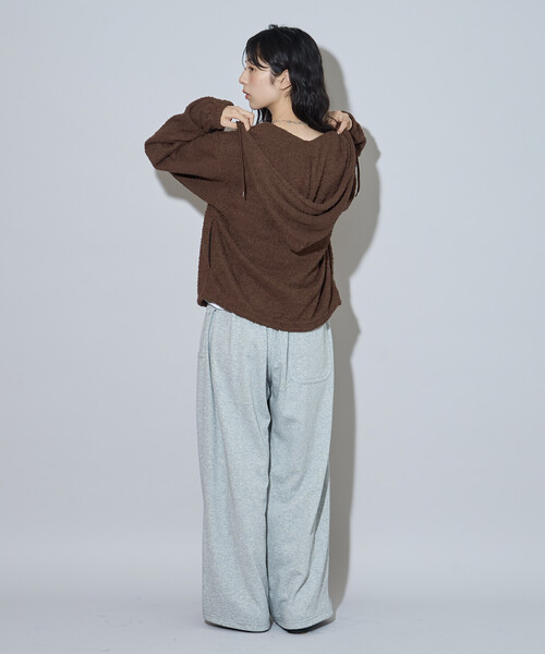 FREAK'S STORE（フリークスストア）の「UMBRO × FREAK'S STORE/アンブロ 別注 Boucle Hoodie/別注 ブークレ フ―ディー（その他アウター・レディース・オフホワイト/ブラウン/ブラック・ﾌﾘ-）」の16枚目の写真
