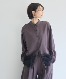 KATHARINE ROSS | 裾レースシャツ(シャツ/ブラウス)