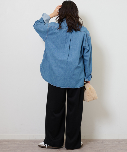JOURNAL STANDARD relume(ジャーナルスタンダード レリューム)の「《追加》T/Rポンチタックイージーパンツ(その他パンツ・レディース・チャコールグレー/ブラック・FREE)」の5枚目の写真