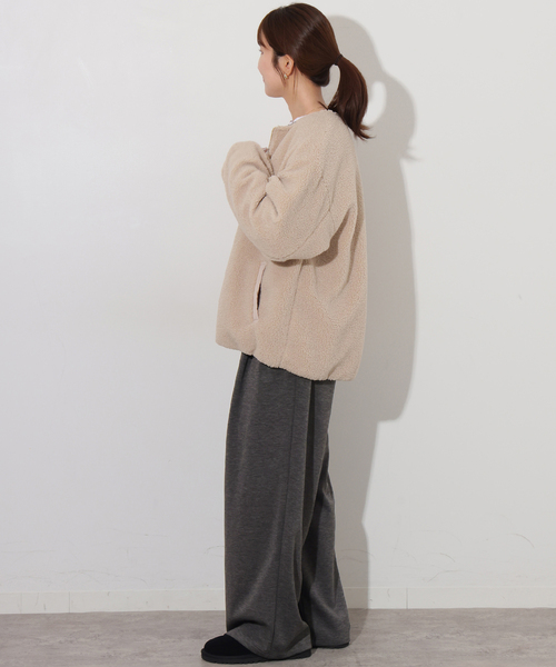 JOURNAL STANDARD relume(ジャーナルスタンダード レリューム)の「《追加》T/Rポンチタックイージーパンツ(その他パンツ・レディース・チャコールグレー/ブラック・FREE)」の10枚目の写真
