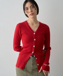 Whim Gazette（ウィムガゼット）の「〈WEB限定カラーあり〉リブニットVネックカーディガン（カーディガン/ボレロ）」