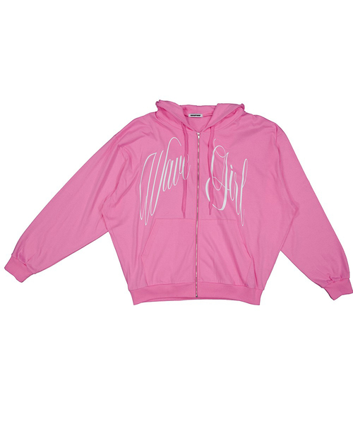 Single Wave Hood Zip-Up-Pink（パーカー）｜WAVEGIRL（ウェーブガール