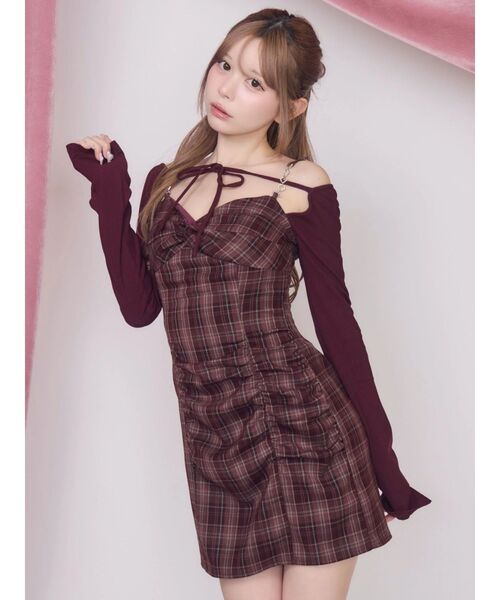 EATME(イートミー)の「レイヤードライクツイストワンピース(ワンピース・レディース・ブラック/ボルドー/ブラウン・SMALL/MEDIUM)」の12枚目の写真