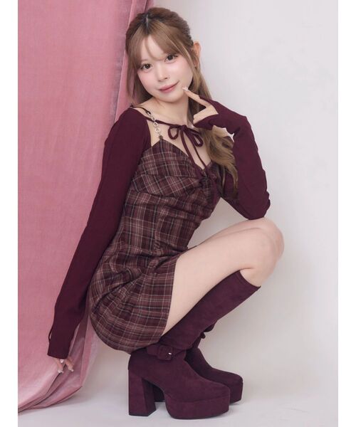 EATME(イートミー)の「レイヤードライクツイストワンピース(ワンピース・レディース・ブラック/ボルドー/ブラウン・SMALL/MEDIUM)」の15枚目の写真