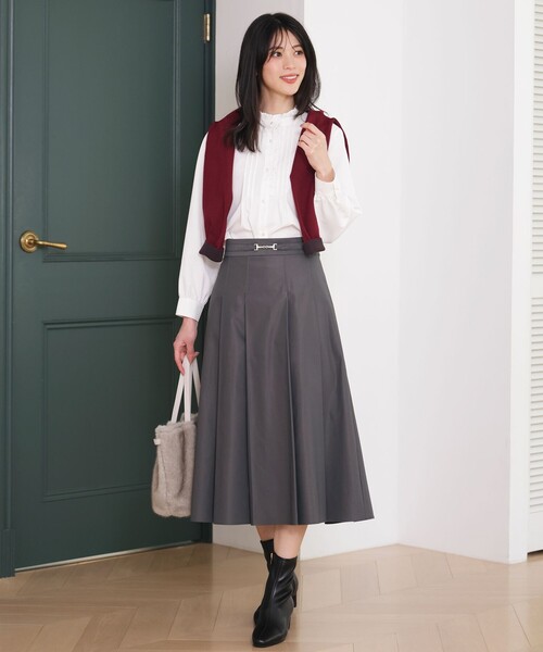 ANY SIS(エニィスィス)の「フリルスタンド シャツ(シャツ/ブラウス・レディース・ブルー系/ホワイト系/ベージュ系1・X-SMALL)」の6枚目の写真