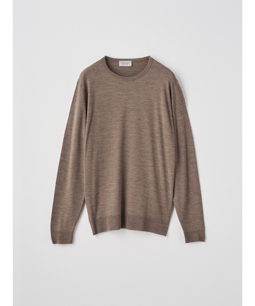 JOHN SMEDLEY(ジョンスメドレー)の「クルーネック長袖ニットプルオーバー(ニット/セーター・メンズ・ブラウン系その他・S/M/L)」の1枚目の写真