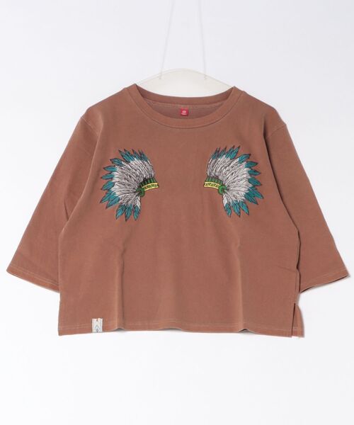 チャイハネ(チャイハネ)の「【チャイハネ】ピグネイTシャツ(Tシャツ/カットソー・レディース・ホワイト/カーキ/ブラウン・FREE)」の1枚目の写真