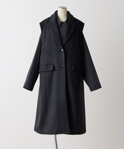 ear PAPILLONNER(イアパピヨネ)の「ロングベスト付き馬刺しゅうコート【SUM1 STYLE】(その他アウター・レディース・ブラック/ダークブラウン/カーキ・FREE)」の19枚目の写真