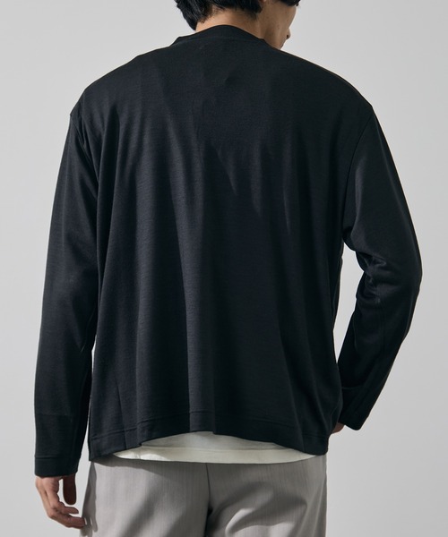 WRAPINKNOT(ラッピンノット)の「【WRAPINKNOT/ラッピンノット】Button-less Cardigan(カーディガン/ボレロ・メンズ・ダークグレー/ブラック・3/2)」の16枚目の写真