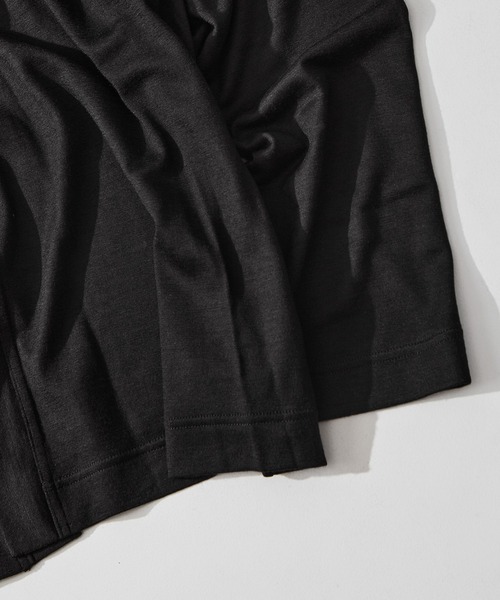 WRAPINKNOT(ラッピンノット)の「【WRAPINKNOT/ラッピンノット】Button-less Cardigan(カーディガン/ボレロ・メンズ・ダークグレー/ブラック・3/2)」の12枚目の写真