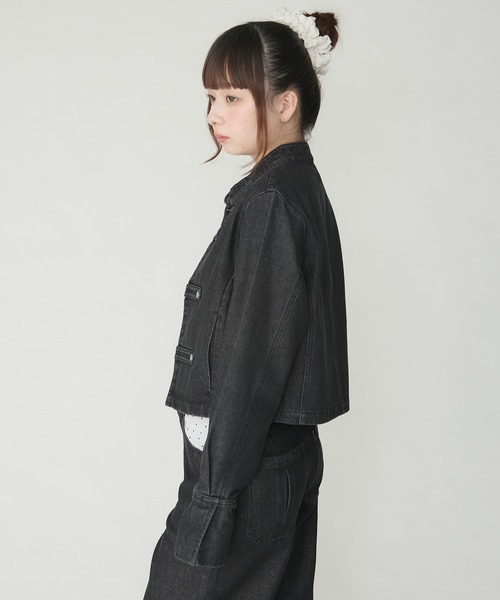 Unblend(アンブレンド)の「【Unblend】コットン スタンダード ナポレオンジャケット<セットアップ対応>(その他アウター・レディース・ブラック/ブルー/ライトベージュ・FREE)」の13枚目の写真