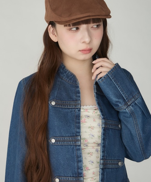 Unblend(アンブレンド)の「【Unblend】コットン スタンダード ナポレオンジャケット<セットアップ対応>(その他アウター・レディース・ブラック/ブルー/ライトベージュ・FREE)」の7枚目の写真