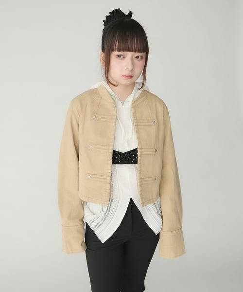 Unblend(アンブレンド)の「【Unblend】コットン スタンダード ナポレオンジャケット<セットアップ対応>(その他アウター・レディース・ブラック/ブルー/ライトベージュ・FREE)」の17枚目の写真