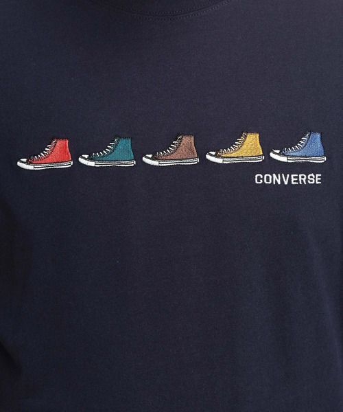 CONVERSE(コンバース)の「Tシャツ 長袖 メンズ 大きいサイズ アンクルパッチ / 5シューズ ロングスリーブ カットソー CONVERSE (コンバース)(Tシャツ/カットソー・メンズ・グリーン/ネイビー/ライトベージュ/ブラック・3L/4L/5L)」の7枚目の写真