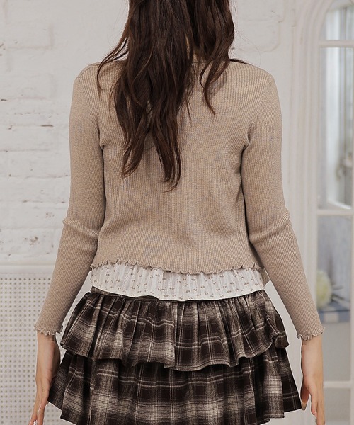 Anely(アネリー)の「【2点セット】ハートボタン小花柄キャミソール×リブカーディガン(その他トップス・レディース・ブラウン/ベージュ/レッド/ブルー・FREE)」の13枚目の写真
