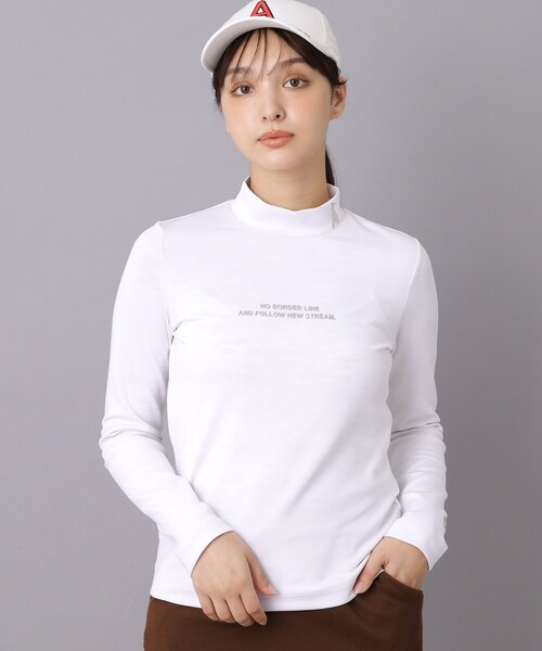 ADABAT STREAM(アダバットストリーム)の「HOTモックネックインナー(Tシャツ/カットソー・レディース・ホワイト/ブラック・42/36/40/38)」の1枚目の写真
