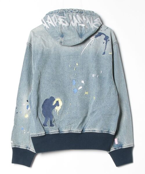 AAPE BY A BATHING APE（エーエイプバイアベイシングエイプ）の「AAPE DENIM HOODED JACKET（デニムジャケット・メンズ・ライトブルー・SMALL/LARGE/X-LARGE/MEDIUM）」の8枚目の写真