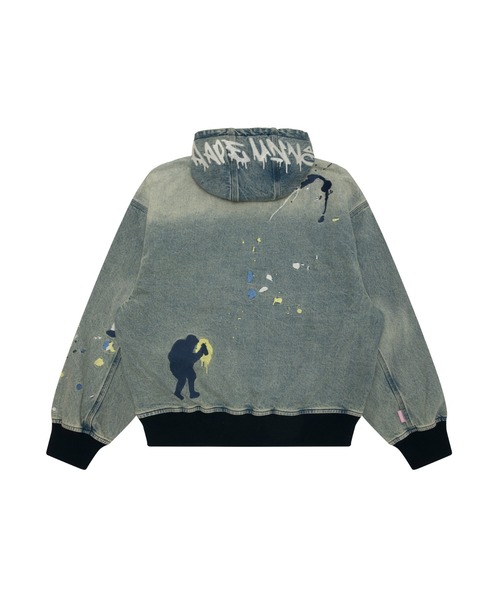AAPE BY A BATHING APE（エーエイプバイアベイシングエイプ）の「AAPE DENIM HOODED JACKET（デニムジャケット・メンズ・ライトブルー・SMALL/LARGE/X-LARGE/MEDIUM）」の3枚目の写真