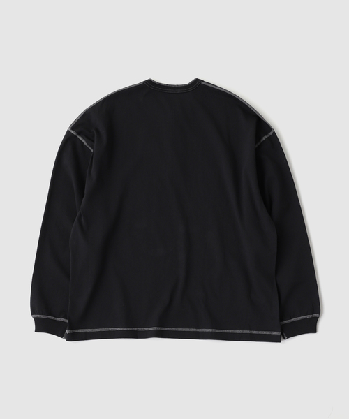 Healthknit(ヘルスニット)の「Healthknit / ヘルスニット 別注 ヘンリーネック L/S Tシャツ(Tシャツ/カットソー・メンズ・ブラック/ホワイト/ブルー系その他/ホワイト×ホワイト・LARGE/MEDIUM)」の5枚目の写真