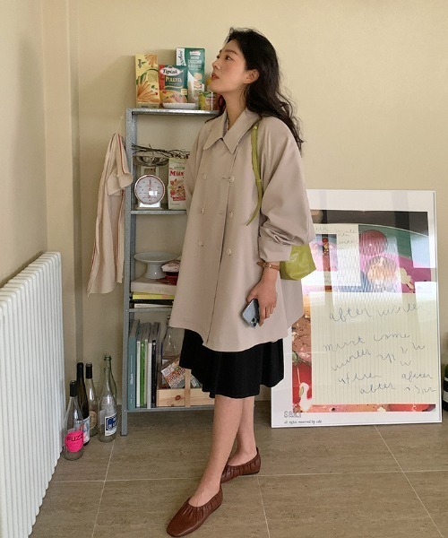 FAVORITO(ファヴォリート)の「襟付きダブルブレストジャケット(その他アウター・レディース・ベージュ・F)」の18枚目の写真