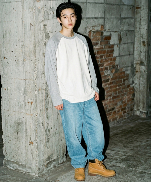 REBRENNER(リブレンナー)の「ベーシックムード ラグラン ロングスリーブ グレー×ブラック(Tシャツ/カットソー・レディース・その他・MEDIUM/LARGE/X-LARGE)」の3枚目の写真
