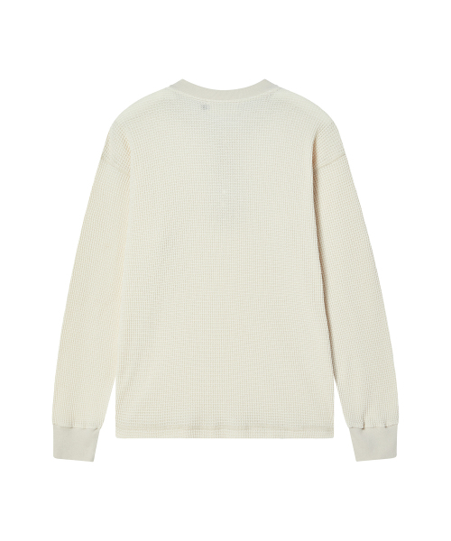 Beyond Closet（-）の「[COLLECTION LINE] ウォッシュドコットンワッフルヘンリーネックTシャツ アイボリー（Tシャツ/カットソー・メンズ・その他・MEDIUM/LARGE）」の4枚目の写真