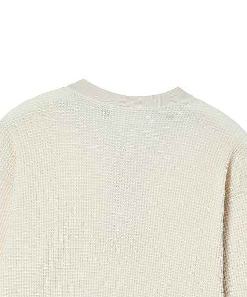 Beyond Closet（-）の「[COLLECTION LINE] ウォッシュドコットンワッフルヘンリーネックTシャツ アイボリー（Tシャツ/カットソー・メンズ・その他・MEDIUM/LARGE）」の7枚目の写真