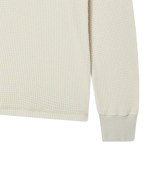 Beyond Closet（-）の「[COLLECTION LINE] ウォッシュドコットンワッフルヘンリーネックTシャツ アイボリー（Tシャツ/カットソー・メンズ・その他・MEDIUM/LARGE）」の8枚目の写真
